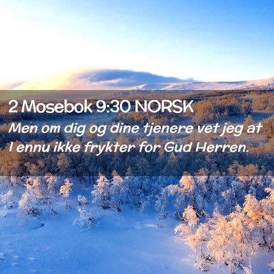 Picture 02 - 2 Mosebok 9:30 NORSK - Men om dig og dine tjenere vet jeg at I ennu ikke - Bible Verse Picture