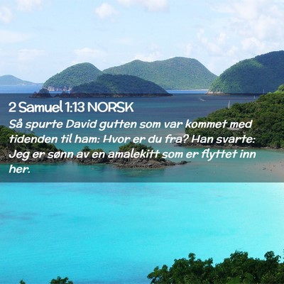 Picture 02 - 2 Samuel 1:13 NORSK - Så spurte David gutten som var kommet med - Bible Verse Picture