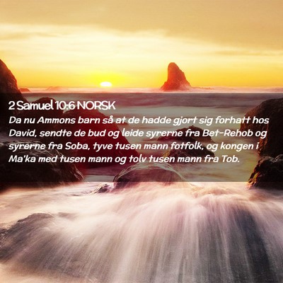 Picture 02 - 2 Samuel 10:6 NORSK - Da nu Ammons barn så at de hadde gjort sig - Bible Verse Picture