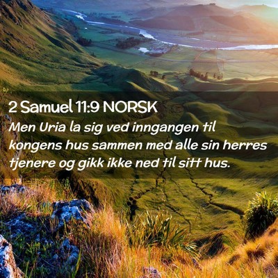 Picture 02 - 2 Samuel 11:9 NORSK - Men Uria la sig ved inngangen til kongens hus - Bible Verse Picture