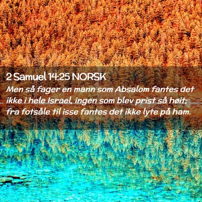Picture 02 - 2 Samuel 14:25 NORSK - Men så fager en mann som Absalom fantes det ikke - Bible Verse Picture