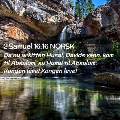 Picture 02 - 2 Samuel 16:16 NORSK - Da nu arkitten Husai, Davids venn, kom til - Bible Verse Picture