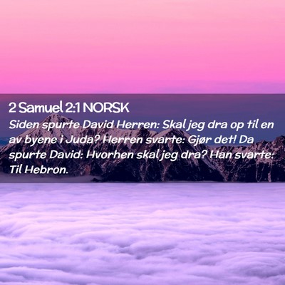 Picture 02 - 2 Samuel 2:1 NORSK - Siden spurte David Herren: Skal jeg dra op til en - Bible Verse Picture
