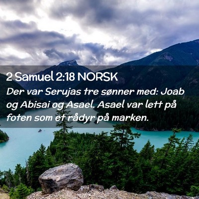 Picture 02 - 2 Samuel 2:18 NORSK - Der var Serujas tre sønner med: Joab og Abisai - Bible Verse Picture