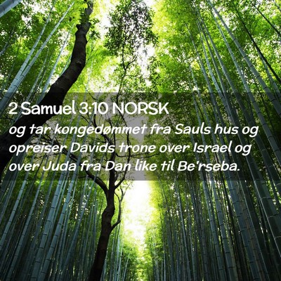 Picture 02 - 2 Samuel 3:10 NORSK - og tar kongedømmet fra Sauls hus og opreiser - Bible Verse Picture