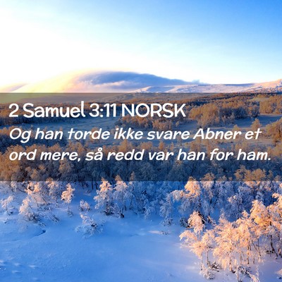 Picture 02 - 2 Samuel 3:11 NORSK - Og han torde ikke svare Abner et ord mere, så - Bible Verse Picture