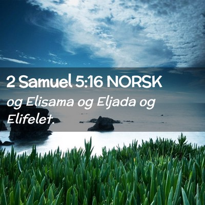 Picture 02 - 2 Samuel 5:16 NORSK - og Elisama og Eljada og - Bible Verse Picture