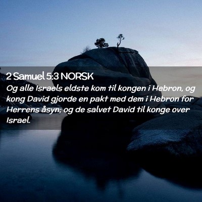 Picture 02 - 2 Samuel 5:3 NORSK - Og alle Israels eldste kom til kongen i Hebron, - Bible Verse Picture
