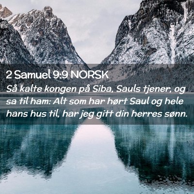 Picture 02 - 2 Samuel 9:9 NORSK - Så kalte kongen på Siba, Sauls tjener, og sa - Bible Verse Picture