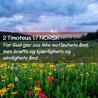 Picture 02 - 2 Timoteus 1:7 NORSK - For Gud gav oss ikke motløshets ånd, men krafts - Bible Verse Picture