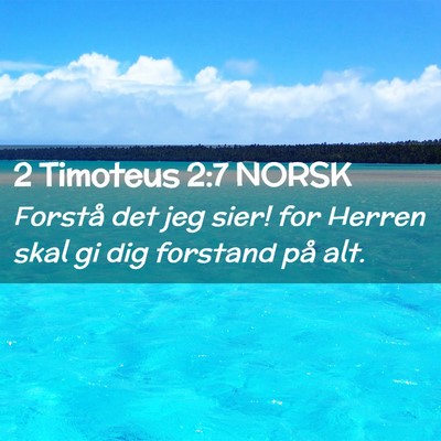 Picture 02 - 2 Timoteus 2:7 NORSK - Forstå det jeg sier! for Herren skal gi dig - Bible Verse Picture