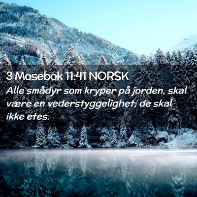 Picture 02 - 3 Mosebok 11:41 NORSK - Alle smådyr som kryper på jorden, skal være en - Bible Verse Picture
