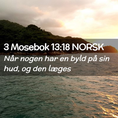 Picture 02 - 3 Mosebok 13:18 NORSK - Når nogen har en byld på sin hud, og den - Bible Verse Picture
