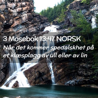 Picture 02 - 3 Mosebok 13:47 NORSK - Når det kommer spedalskhet på et klæsplagg av - Bible Verse Picture