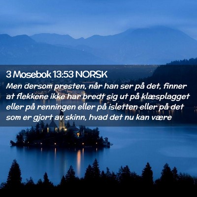 Picture 02 - 3 Mosebok 13:53 NORSK - Men dersom presten, når han ser på det, finner - Bible Verse Picture