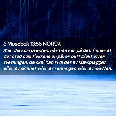 Picture 02 - 3 Mosebok 13:56 NORSK - Men dersom presten, når han ser på det, finner - Bible Verse Picture
