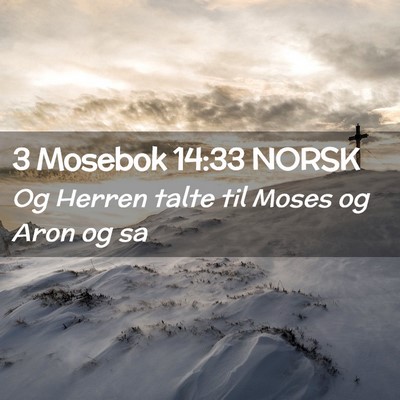 Picture 02 - 3 Mosebok 14:33 NORSK - Og Herren talte til Moses og Aron og - Bible Verse Picture