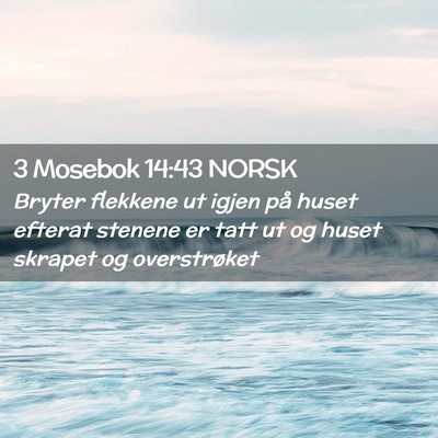 Picture 02 - 3 Mosebok 14:43 NORSK - Bryter flekkene ut igjen på huset efterat - Bible Verse Picture