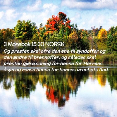 Picture 02 - 3 Mosebok 15:30 NORSK - Og presten skal ofre den ene til syndoffer og den - Bible Verse Picture