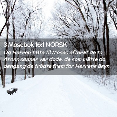 Picture 02 - 3 Mosebok 16:1 NORSK - Og Herren talte til Moses efterat de to Arons - Bible Verse Picture