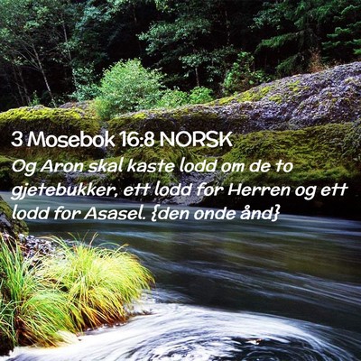 Picture 02 - 3 Mosebok 16:8 NORSK - Og Aron skal kaste lodd om de to gjetebukker, ett - Bible Verse Picture