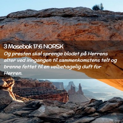 Picture 02 - 3 Mosebok 17:6 NORSK - Og presten skal sprenge blodet på Herrens alter - Bible Verse Picture