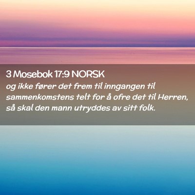 Picture 02 - 3 Mosebok 17:9 NORSK - og ikke fører det frem til inngangen til - Bible Verse Picture