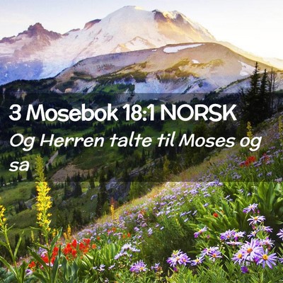 Picture 02 - 3 Mosebok 18:1 NORSK - Og Herren talte til Moses og - Bible Verse Picture