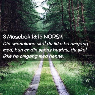 Picture 02 - 3 Mosebok 18:15 NORSK - Din sønnekone skal du ikke ha omgang med; hun er - Bible Verse Picture