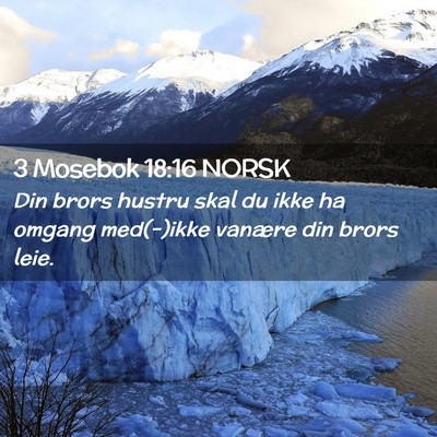 Picture 02 - 3 Mosebok 18:16 NORSK - Din brors hustru skal du ikke ha omgang - Bible Verse Picture