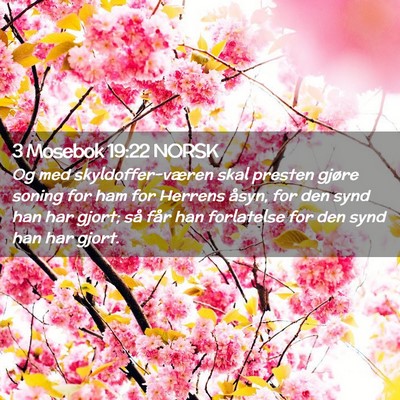 Picture 02 - 3 Mosebok 19:22 NORSK - Og med skyldoffer-væren skal presten gjøre - Bible Verse Picture
