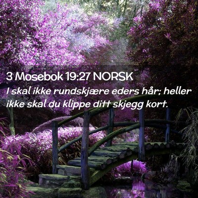 Picture 02 - 3 Mosebok 19:27 NORSK - I skal ikke rundskjære eders hår; heller ikke - Bible Verse Picture