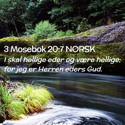 Picture 02 - 3 Mosebok 20:7 NORSK - I skal hellige eder og være hellige; for jeg er - Bible Verse Picture