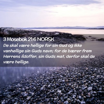 Picture 02 - 3 Mosebok 21:6 NORSK - De skal være hellige for sin Gud og ikke - Bible Verse Picture
