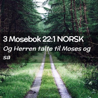 Picture 02 - 3 Mosebok 22:1 NORSK - Og Herren talte til Moses og - Bible Verse Picture