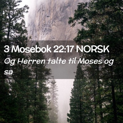 Picture 02 - 3 Mosebok 22:17 NORSK - Og Herren talte til Moses og - Bible Verse Picture