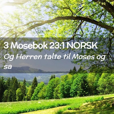 Picture 02 - 3 Mosebok 23:1 NORSK - Og Herren talte til Moses og - Bible Verse Picture