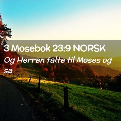 Picture 02 - 3 Mosebok 23:9 NORSK - Og Herren talte til Moses og - Bible Verse Picture