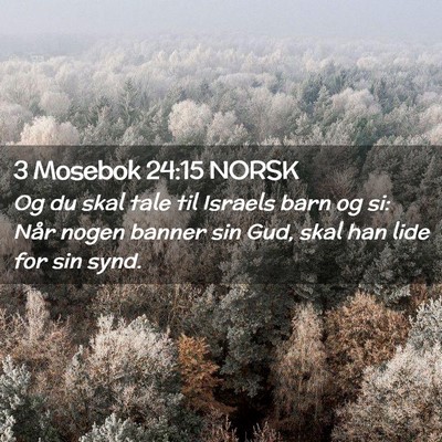 Picture 02 - 3 Mosebok 24:15 NORSK - Og du skal tale til Israels barn og si: Når - Bible Verse Picture