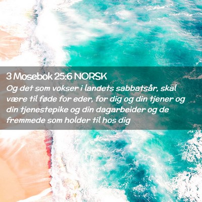 Picture 02 - 3 Mosebok 25:6 NORSK - Og det som vokser i landets sabbatsår, skal - Bible Verse Picture