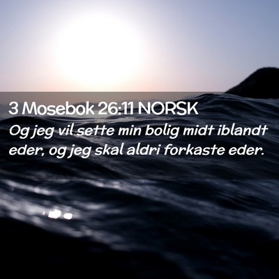 Picture 02 - 3 Mosebok 26:11 NORSK - Og jeg vil sette min bolig midt iblandt eder, og - Bible Verse Picture