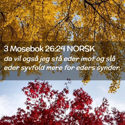 Picture 02 - 3 Mosebok 26:24 NORSK - da vil også jeg stå eder imot og slå eder - Bible Verse Picture
