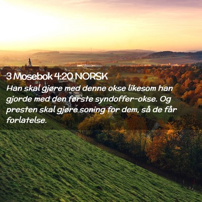Picture 02 - 3 Mosebok 4:20 NORSK - Han skal gjøre med denne okse likesom han gjorde - Bible Verse Picture