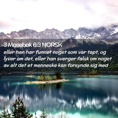 Picture 02 - 3 Mosebok 6:3 NORSK - eller han har funnet noget som var tapt, og lyver - Bible Verse Picture
