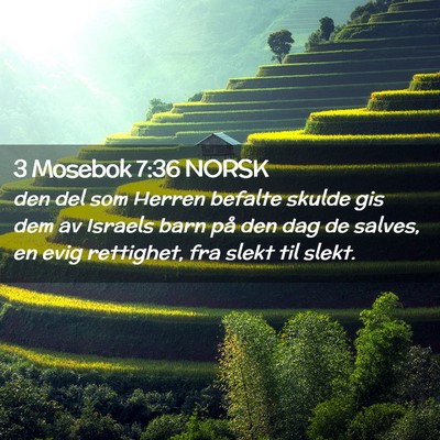 Picture 02 - 3 Mosebok 7:36 NORSK - den del som Herren befalte skulde gis dem av - Bible Verse Picture