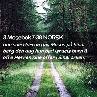 Picture 02 - 3 Mosebok 7:38 NORSK - den som Herren gav Moses på Sinai berg den dag - Bible Verse Picture