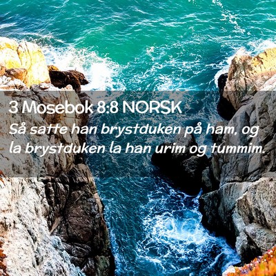 Picture 02 - 3 Mosebok 8:8 NORSK - Så satte han brystduken på ham, og la - Bible Verse Picture