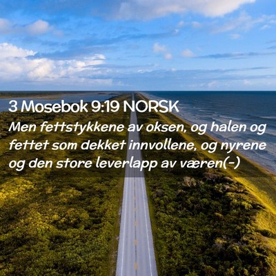 Picture 02 - 3 Mosebok 9:19 NORSK - Men fettstykkene av oksen, og halen og fettet som - Bible Verse Picture