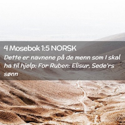 Picture 02 - 4 Mosebok 1:5 NORSK - Dette er navnene på de menn som I skal ha til - Bible Verse Picture