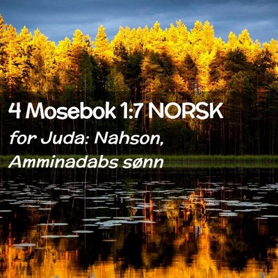 Picture 02 - 4 Mosebok 1:7 NORSK - for Juda: Nahson, Amminadabs - Bible Verse Picture